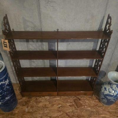 2 Drawer 4 shelf stand w/ skeleton keys