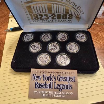 Yankee Legends coin set