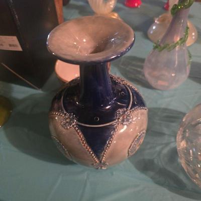 Stoneware signed vessel