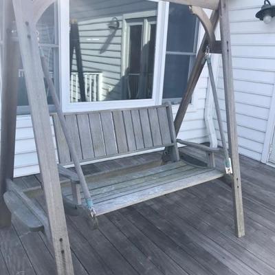 teak swing $495
