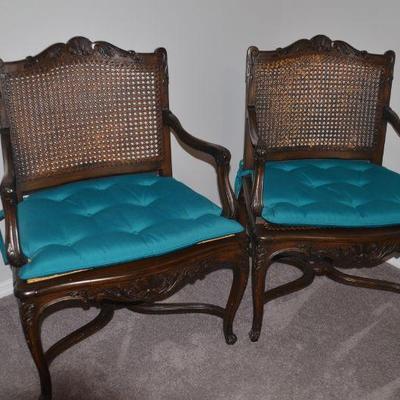 Vintage French Provincial Side Arm Chairs