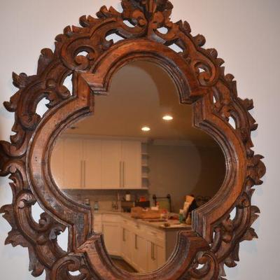 Wood Carved Mirror