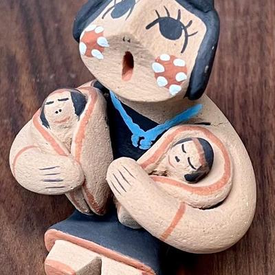 B. E. Jemez NM Small 2.75" Pottery Story Teller Doll