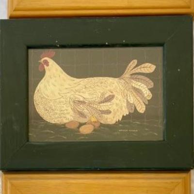 (2) Georginas Country Creation Prints And A Warren Kimble Framed Chicken 