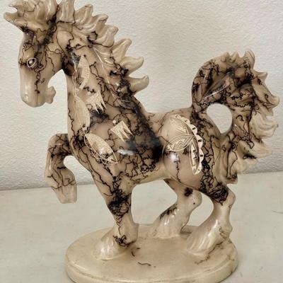 Navajo Thomas Vail 2 Norse Hair Horse Figurine 