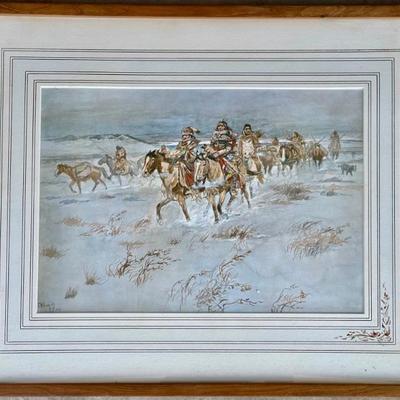 C M Russel 1876 Framed Print (as Is)
