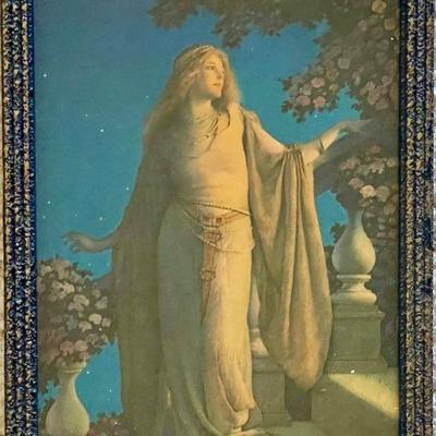 Antique Maxfield Parrish Framed Print Litho - Enchantment 