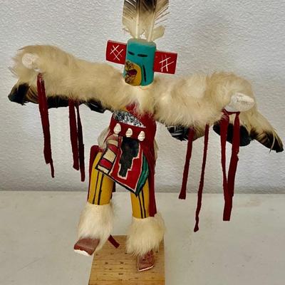 Vintage Native American Hand Painted Eagle Kachina Doll J3 