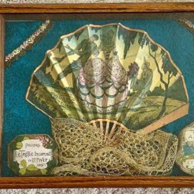 Poudre Azurea L. T. River Paris Shadowbox, James Montgomery Flagg American Queen Print - Ribbon Girl Print 