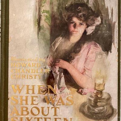 1911 When She Was About Sixteen Book James Whitcomb Riley