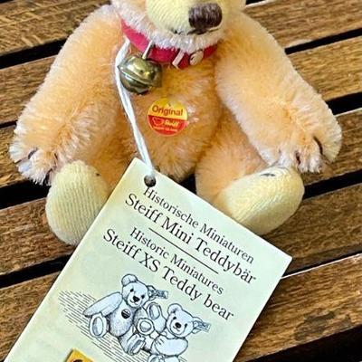Steiff Original 4 Inch Mini Teddybar - Teddy Bear - With Original Tag And Button Ear 