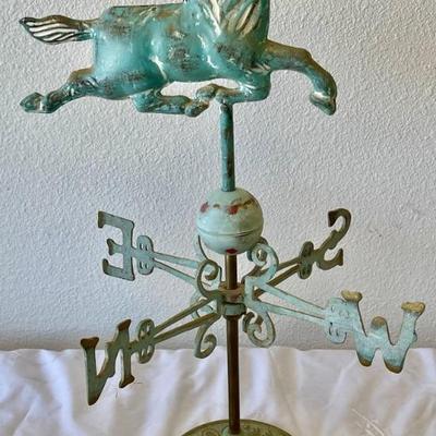 Vintage Rare Horse Weathervane Copper And Brass Three Dimensional 