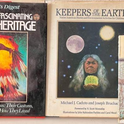 (3) Books - Indian Heritage - Keepers Of The Earth & Zuni Fettishism
