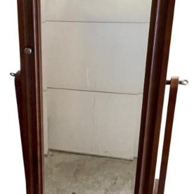 Hives And Honey Cheval Armoire Jewelry Mirror Dark Walnut 