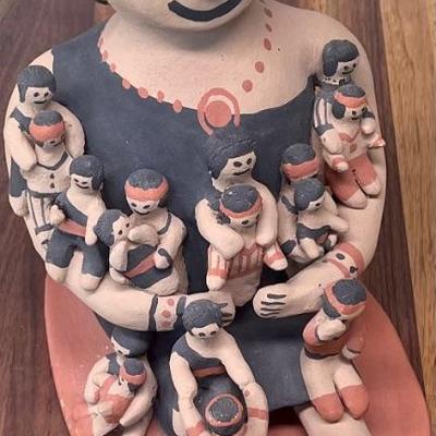 C. Toya, Jemez NM Pottery Large 9.5" Story Teller Doll (as Is)