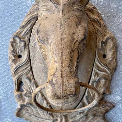 Cast Iron Vintage Horse Head Door Knocker 