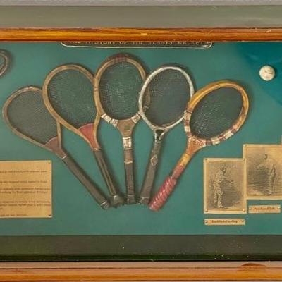 Vintage 3 Hands Corporation History Of Tennis Shadow Box 