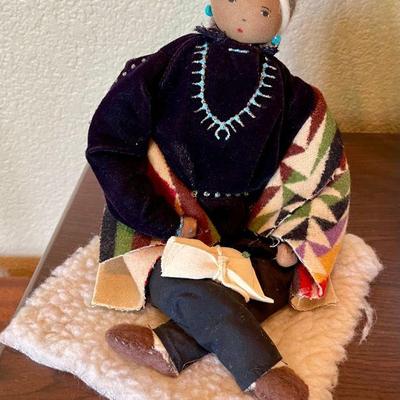 Vintage Sylvia Begaye Dine Doll Signed SB Navajo Nation