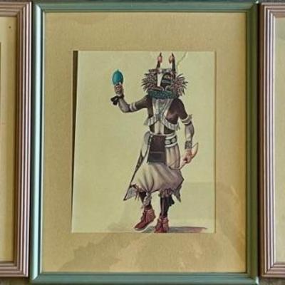 (3) Vintage Native American Prints (2)  Hoyesva And One (as Is) 