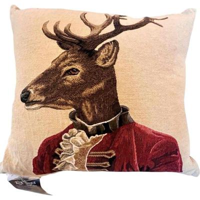 Reindeer Tapestry Accent Pillow