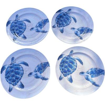 Sea Turtle Set of Melamine Dinner Plates
