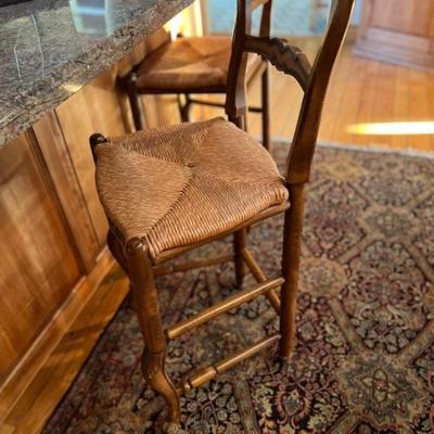 WICKER BAR STOOLS(2)