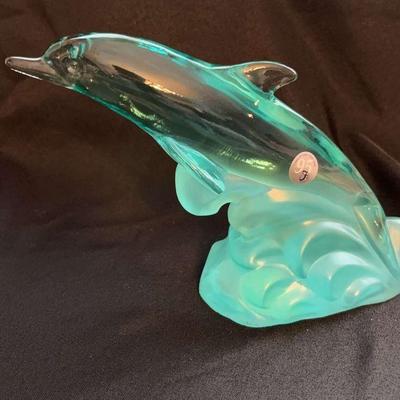 Sale Photo Thumbnail #17: Fenton Aqua Blue Dolphin