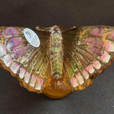 Fenton Amber Butterfly