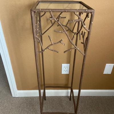 Metal Table with Glass Top 2 Available $60 each