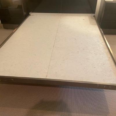 Glass Covered Queen Headboard & Platform $195