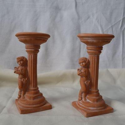 Terracotta Candle Pillars