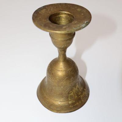 Brass Candlestick+Bell