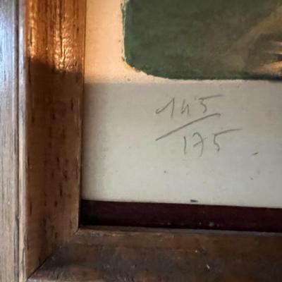 765/175 pencil signed and numbered art by Frank Zeller. "Lonely cabin in Sunset."