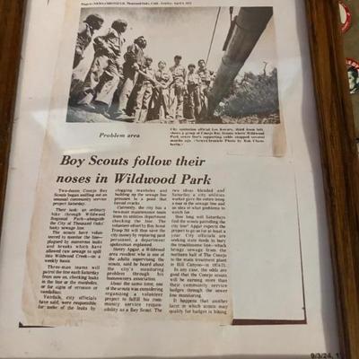 local newspaper clippings about Boy Scouts 