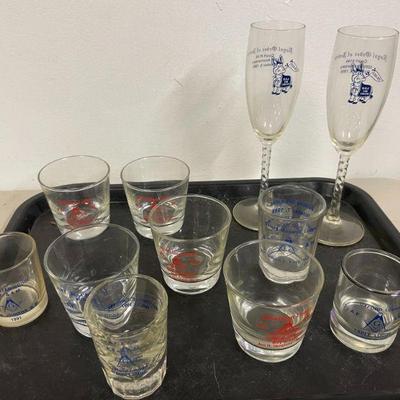 MASONIC GLASSWARE