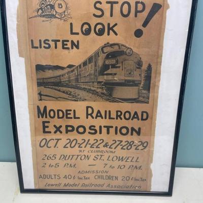 VTG FRAMED RR POSTER