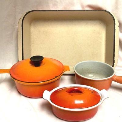 Vintage le creuset and descoware flame4