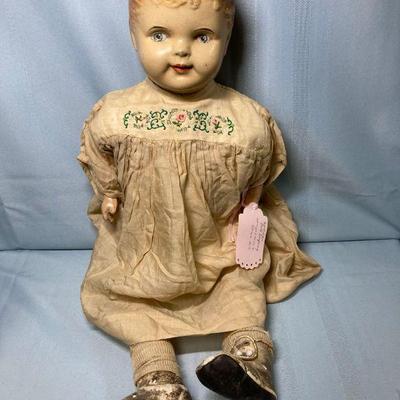 American doll company composition and straw doll