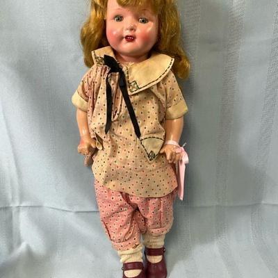 1930 s effanbee “rosemary” composite and stuffed doll