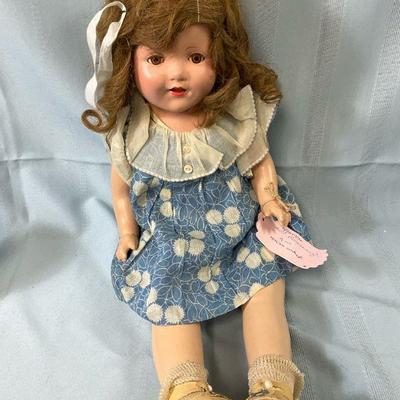 Non marked possible rosemary” ? 19” composite & stuffed doll