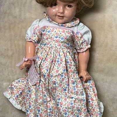 1935 cop ideal n t co "shirley temple" doll