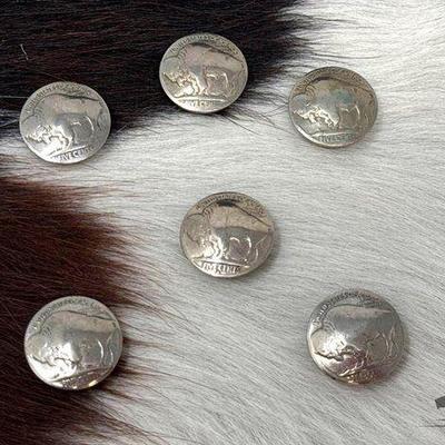 #100 • (6) Buffalo Nickel Button Covers
