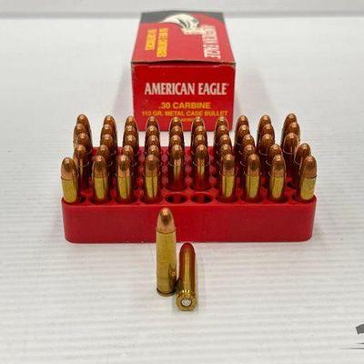 #1330 • (50) Rounds of American Eagle .30 Carbine Ammo
