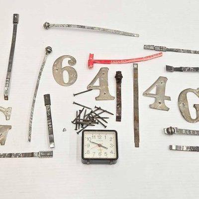 #1902 • Metal Deer Tags, Clock & More
