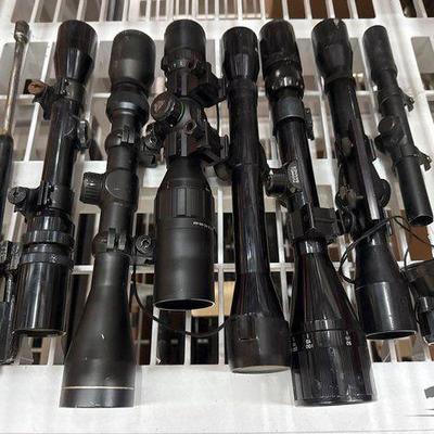 #2618 • (7) Rifle Scopes and (1) Rifle Part
