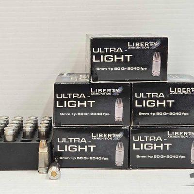 #1336 • NEW!!! (100) Rounds of Liberty 9mm +p Ammo
