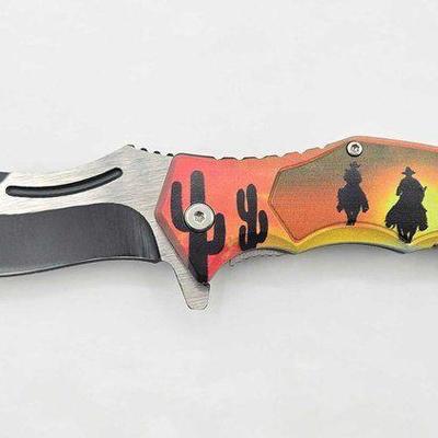 #1812 • NEW!!! Sunset Cowboys Folding Knife
