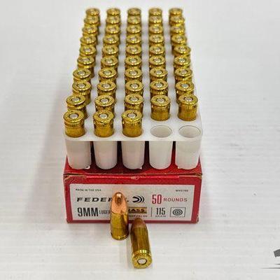 #1308 • (50) Rounds Federal 9mm
