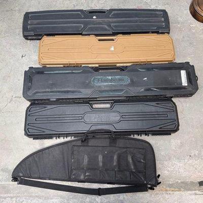 #2660 • (4) Hard Rifle Hases & (1) Soft Rifle Case

