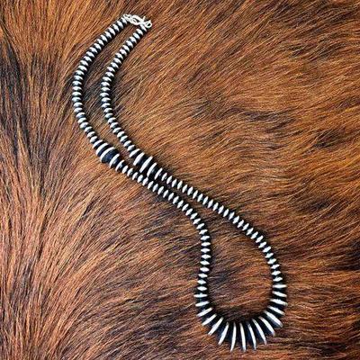 #1032 • Native American Handmade Pawn Bead Necklace
